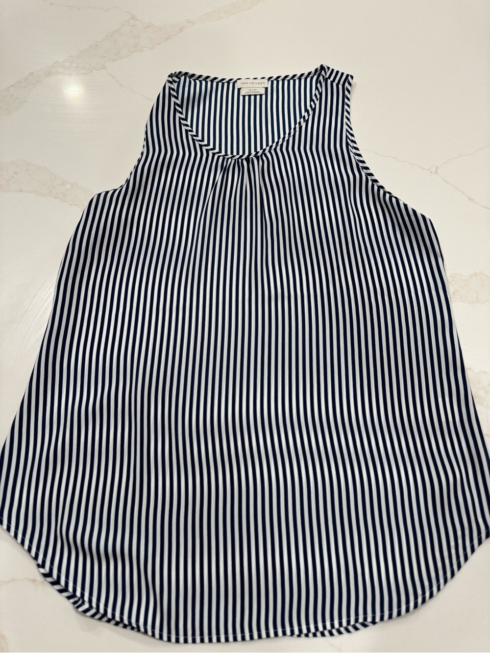 Van Heusen Navy and White Striped Sleeveless Camisole